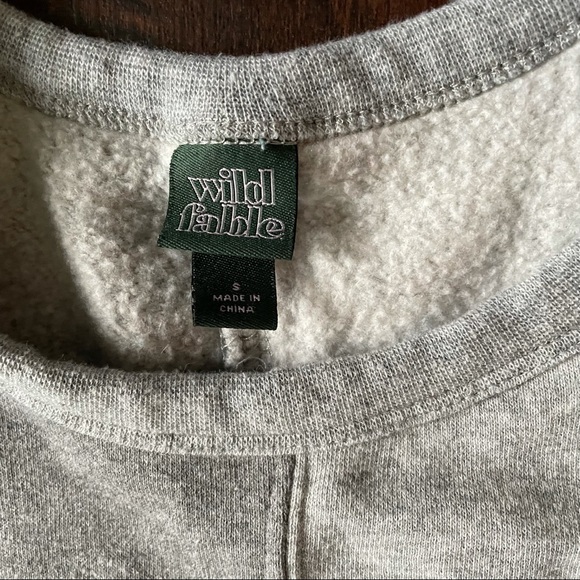 DONATING 12/31 - Wild Fable - Gray Color Block Crewneck Sweater - Picture 2 of 2